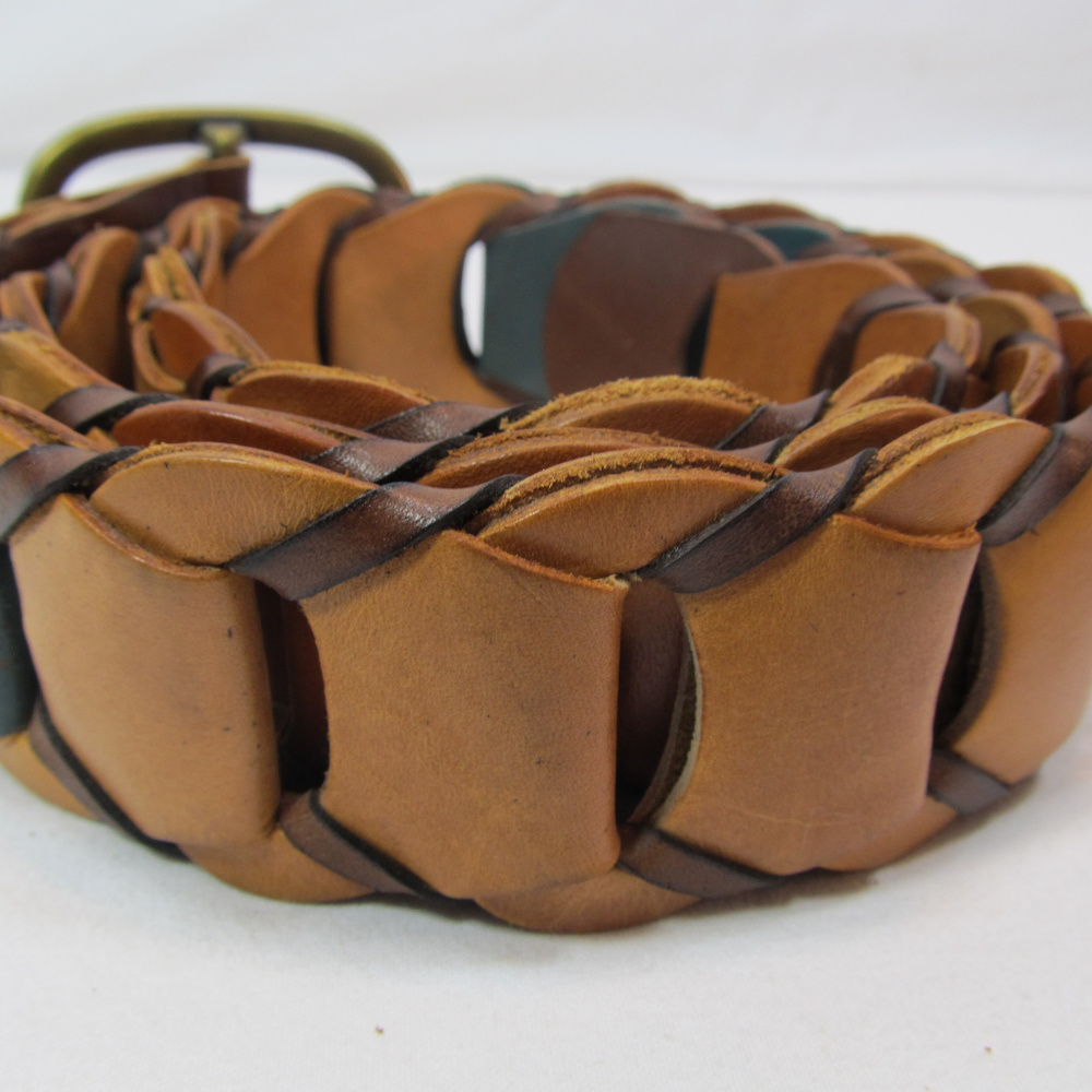 Multi Color Leather Patchwork Belt Adjustable - image 2